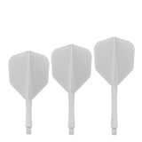 Caliburn SUP Flights - Moulded Shaft and Flight -  Standard No6 - Waves - White