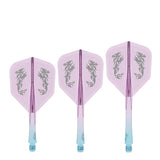 Caliburn SUP Flights - Moulded Shaft and Flight -  Standard No6 - Dragon - Blue & Purple