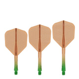 Caliburn SUP Flights - Moulded Shaft and Flight -  Standard No6 - Waves - Green & Orange