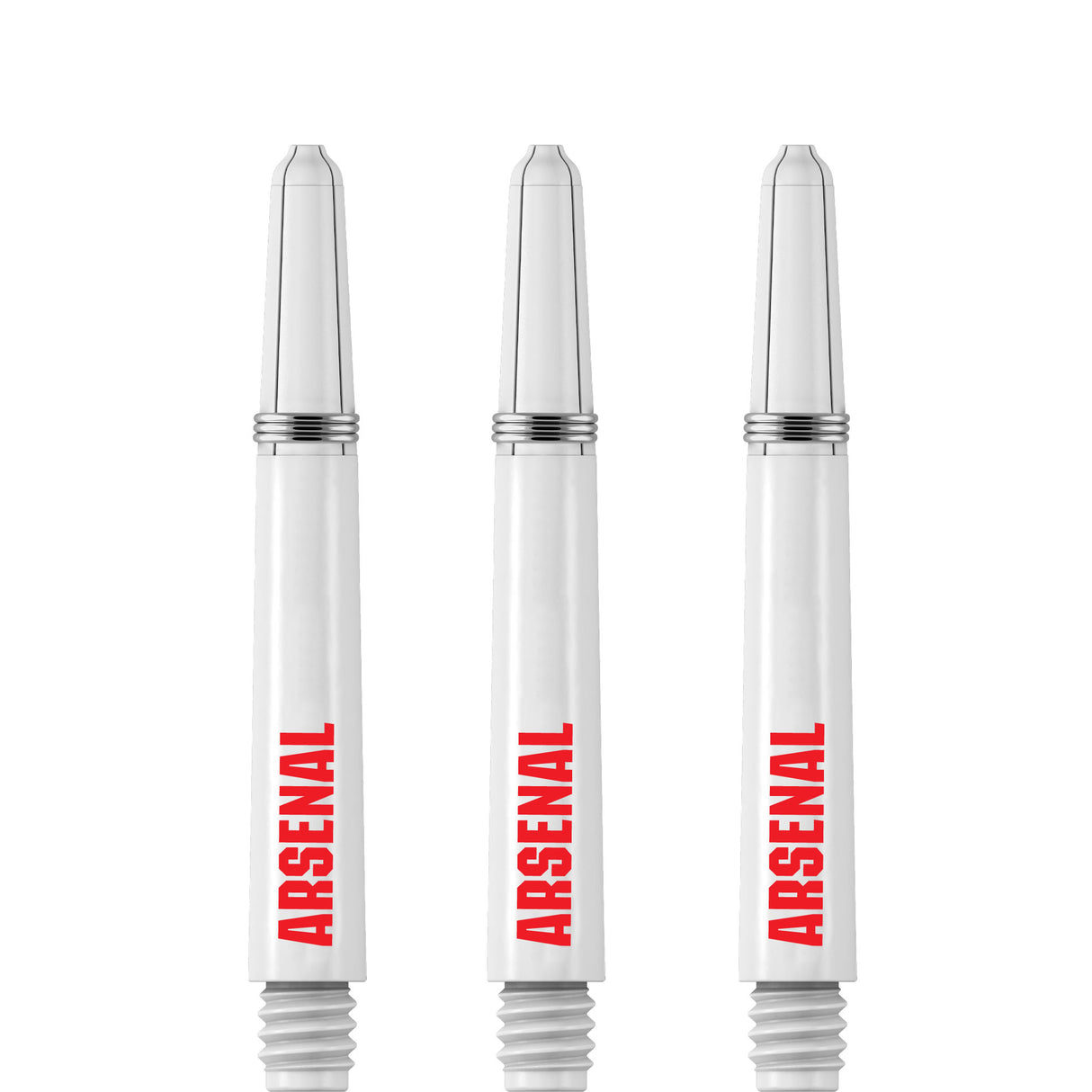 Arsenal FC Dart Shafts - Official Licensed - Dart Stems with Springs - The Gunners - White