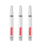 Arsenal FC Dart Shafts - Official Licensed - Dart Stems with Springs - The Gunners - White