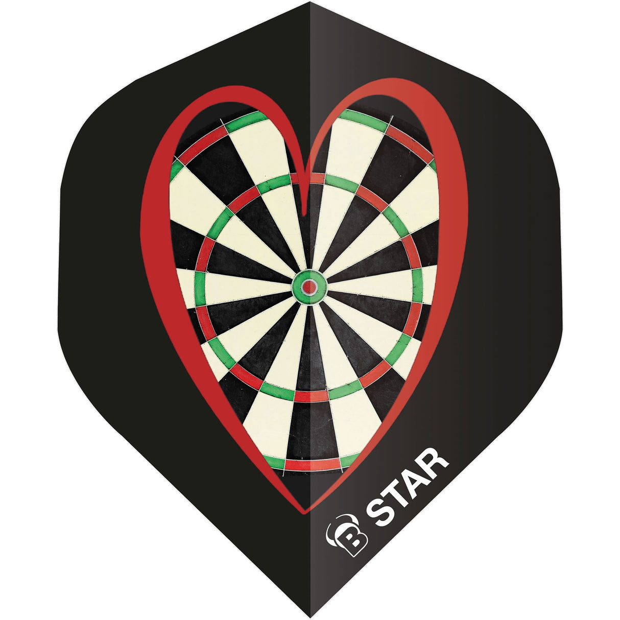 *BULL'S B-Star Dart Flights - 100 Micron - A-Std - Dartboard Heart