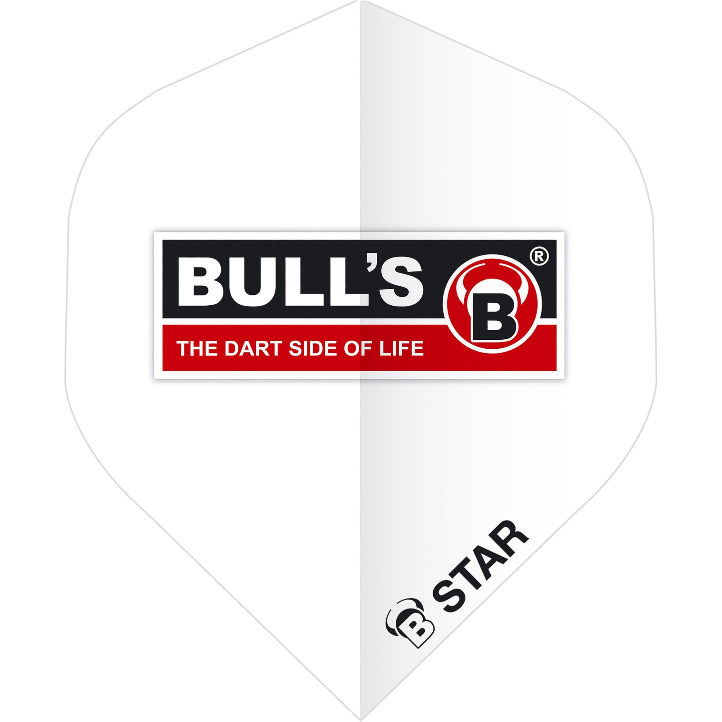 BULL'S BStar Dart Flights 100 Micron AStd Bulls Logo White