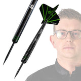 BULL'S Luc Peters Darts - Steel Tip - 90% Tungsten - Black Titanium