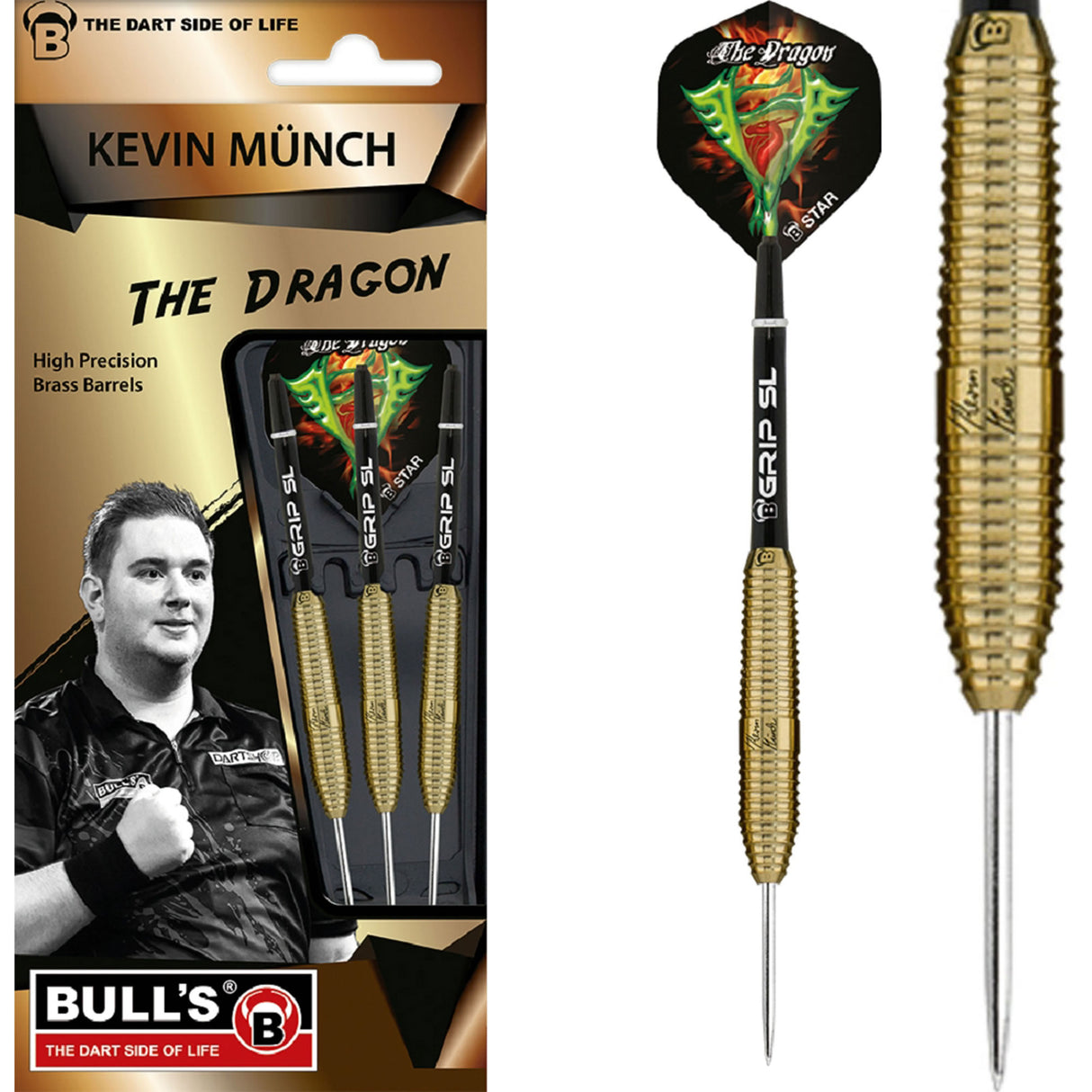 BULL'S Kevin Munch - Steel Tip - Brass - The Dragon