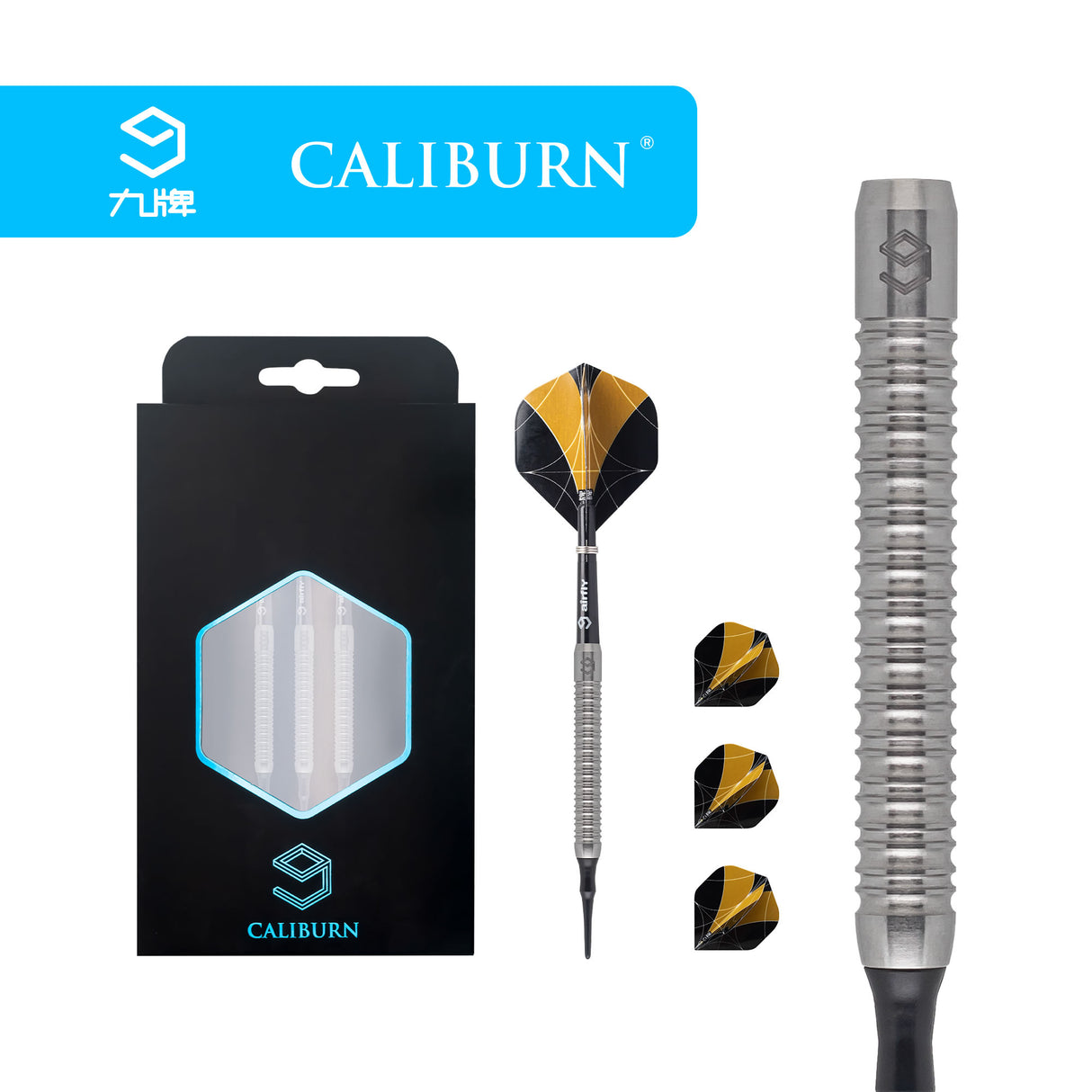 Caliburn Artisan Darts - Soft Tip - 90% - Natural