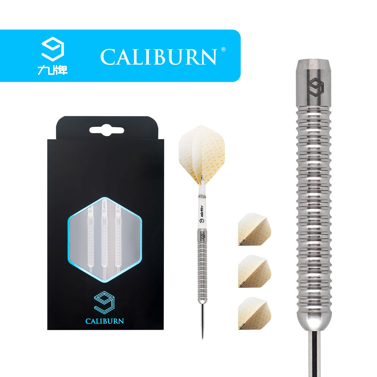 Caliburn Artisan Darts - Steel Tip - 90% - Natural