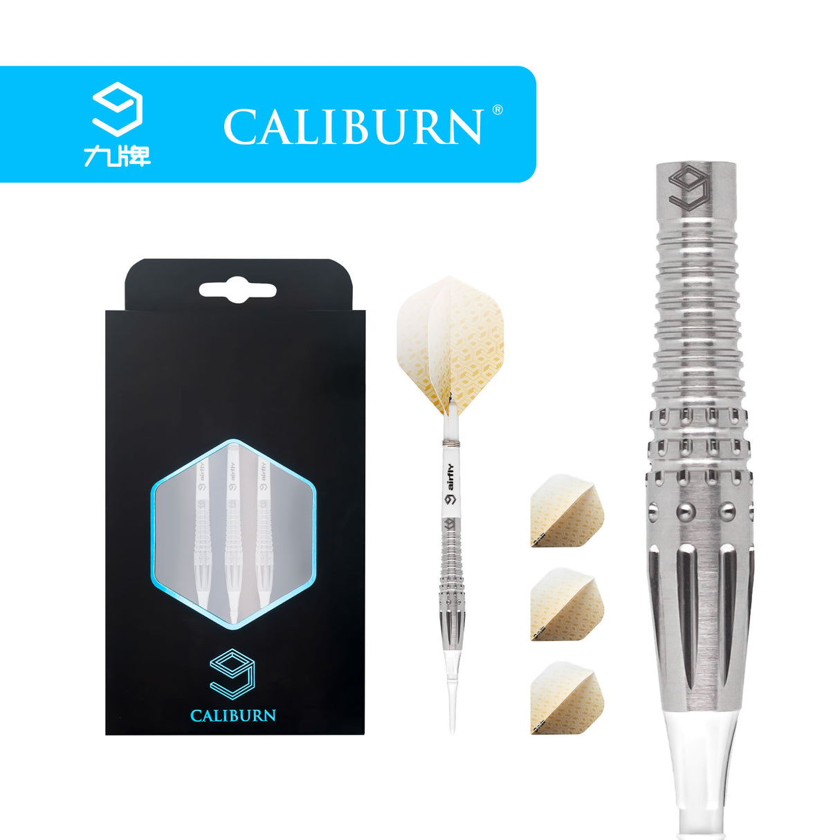 *Caliburn Cowboy Darts - Soft Tip - 90% - Natural - 18g