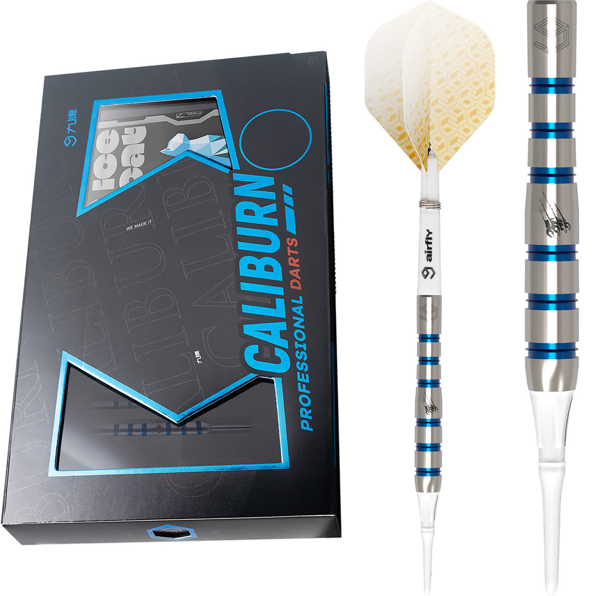 *Caliburn Player Darts - Soft Tip - 90% - Blue Ring - Ice Cat