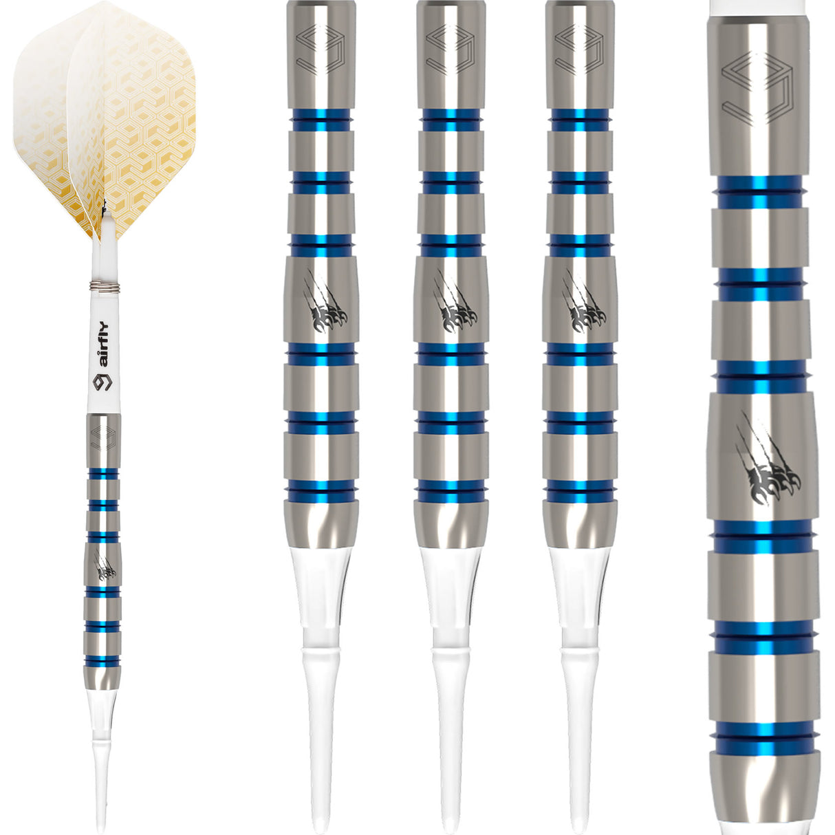 *Caliburn Player Darts - Soft Tip - 90% - Blue Ring - Ice Cat