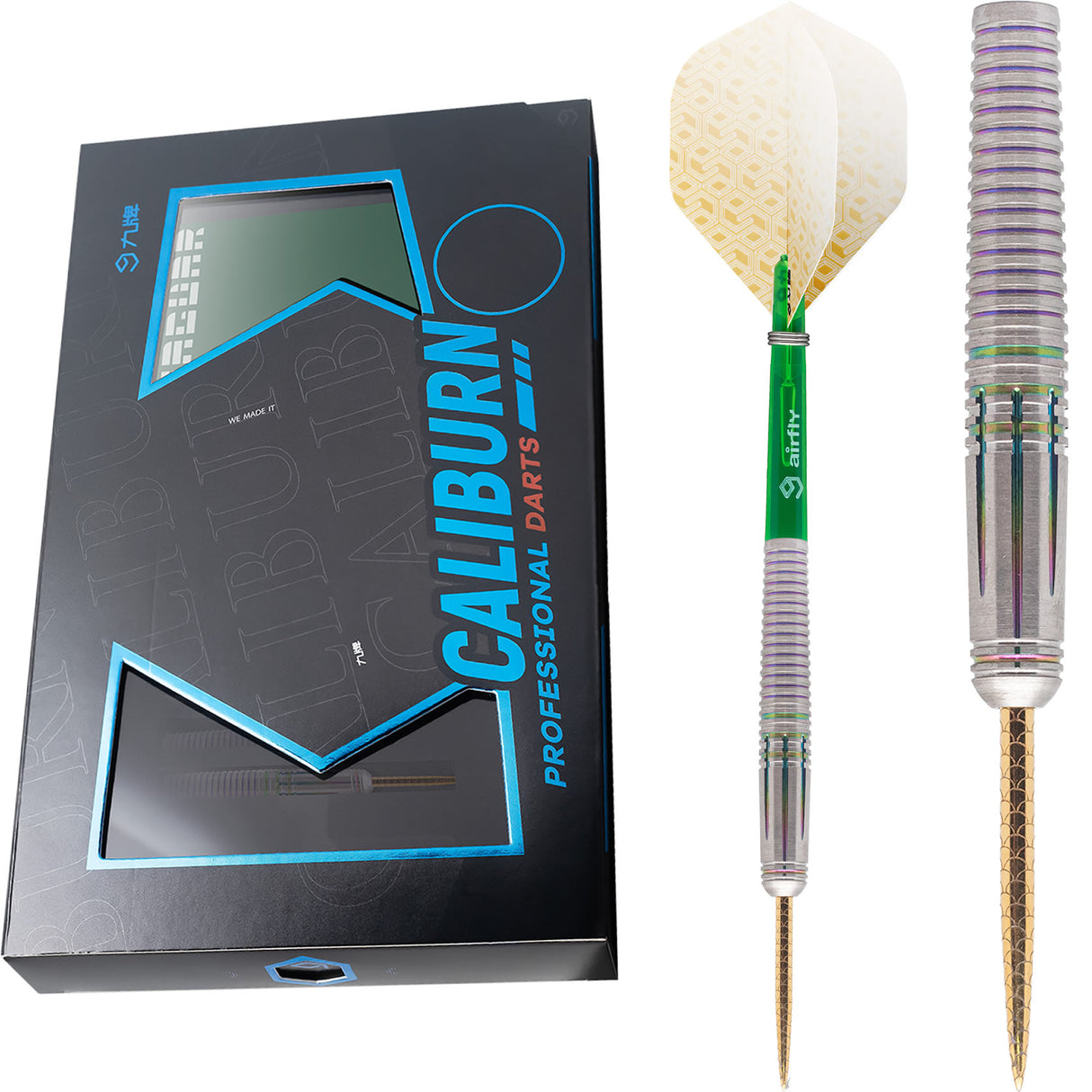 *Caliburn Jaguar Darts - Steel Tip - 90% - Rainbow