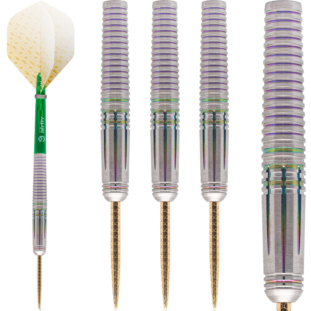 *Caliburn Jaguar Darts - Steel Tip - 90% - Rainbow