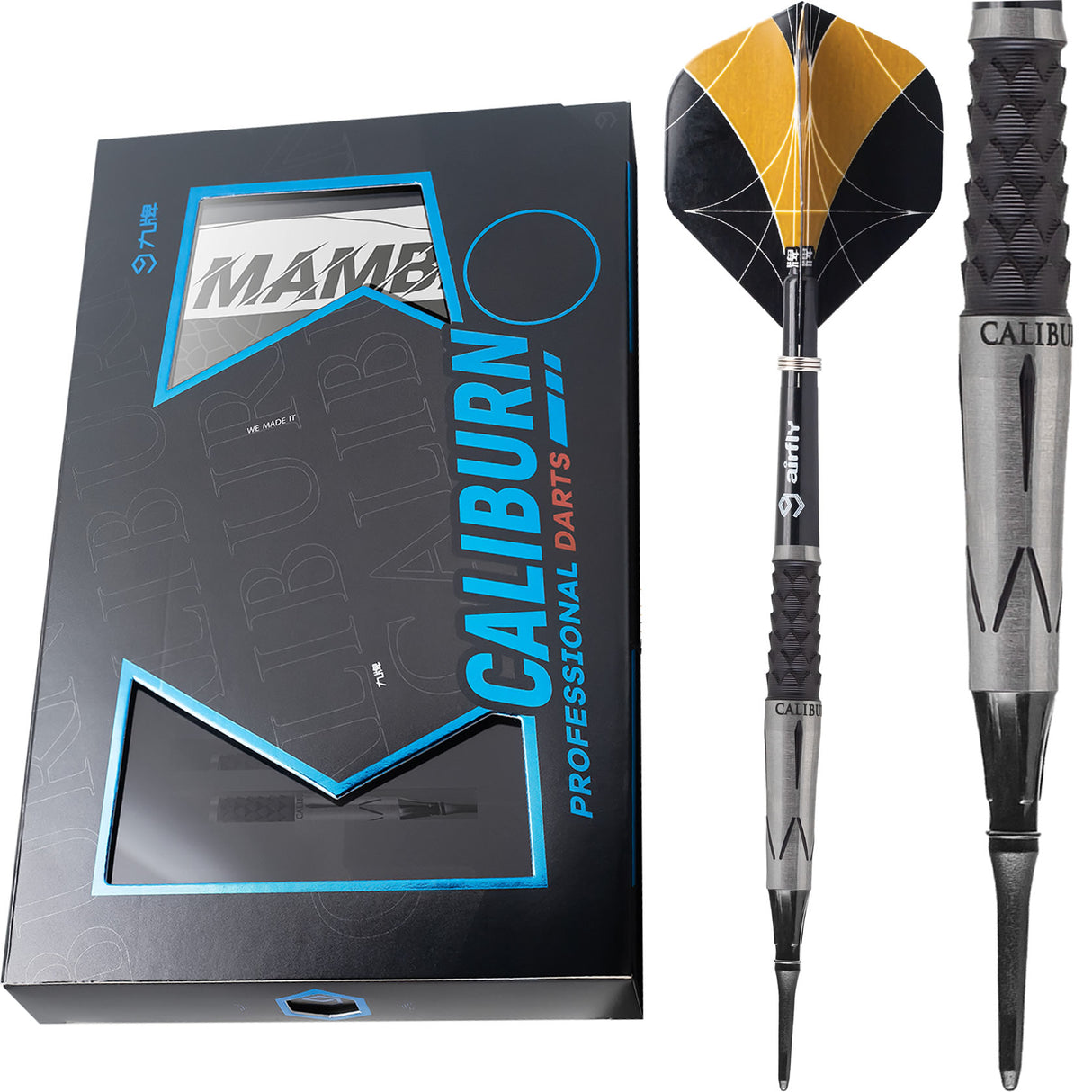 *Caliburn Player Darts - Soft Tip - 95% - Black Titanium - Mamba