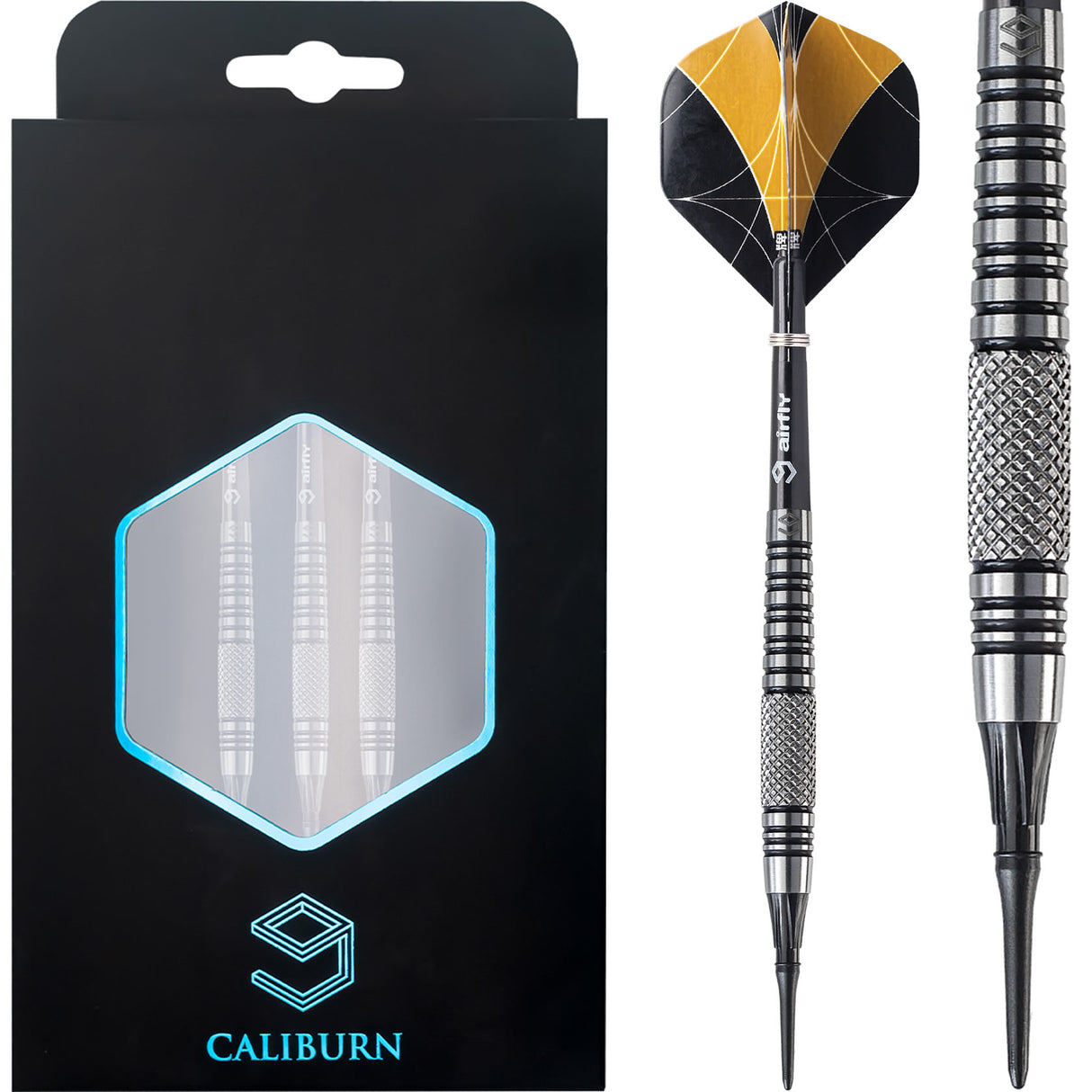 *Caliburn Marshal Air Darts - Soft Tip - 90% - M1 - Black
