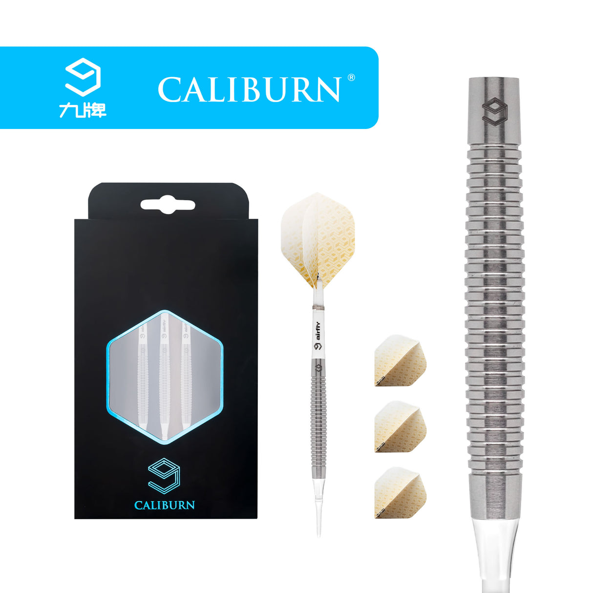 *Caliburn Mermaid Darts - Soft Tip - 90% - Natural