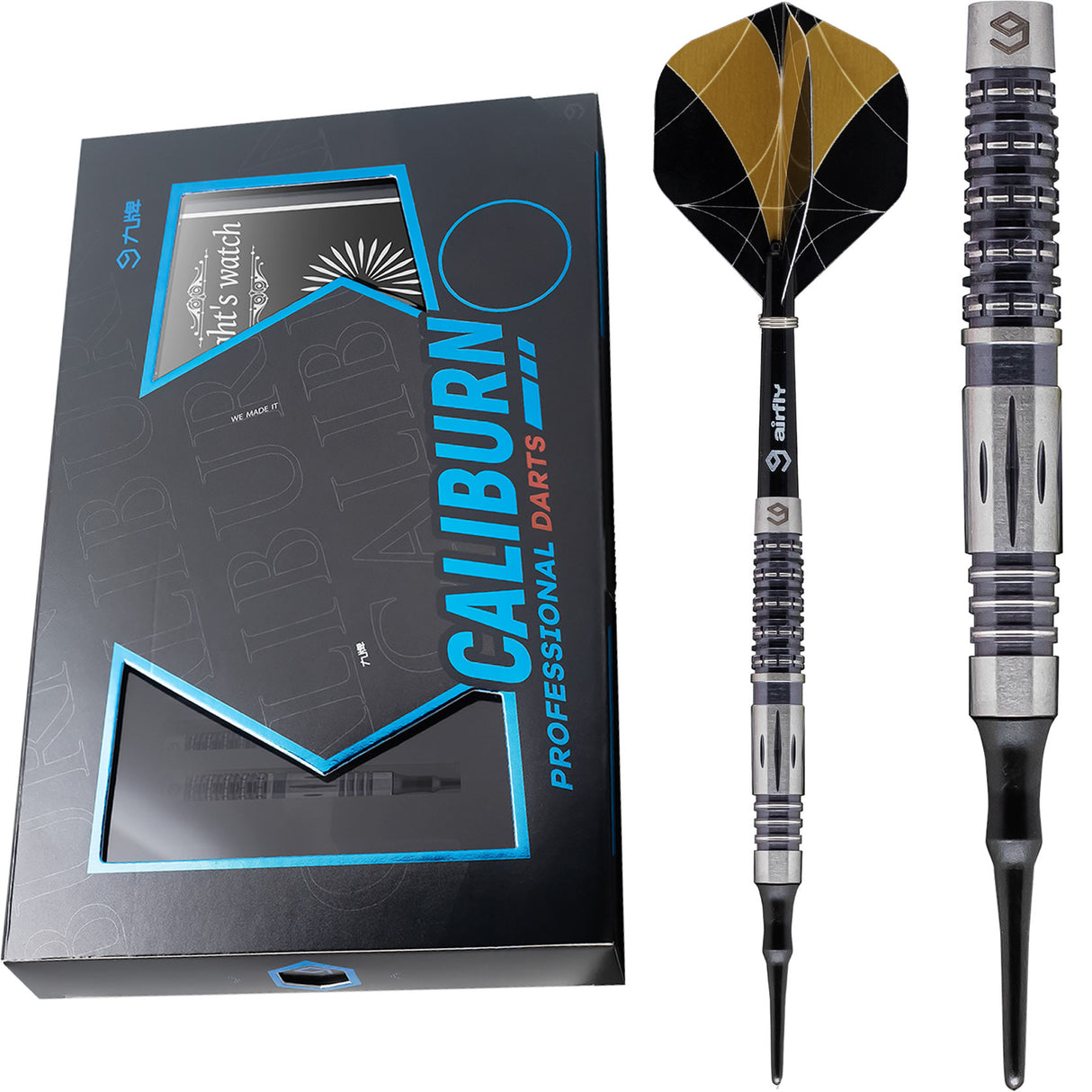 *Caliburn Nights Watch Darts - Soft Tip - 95% - N1 - Black