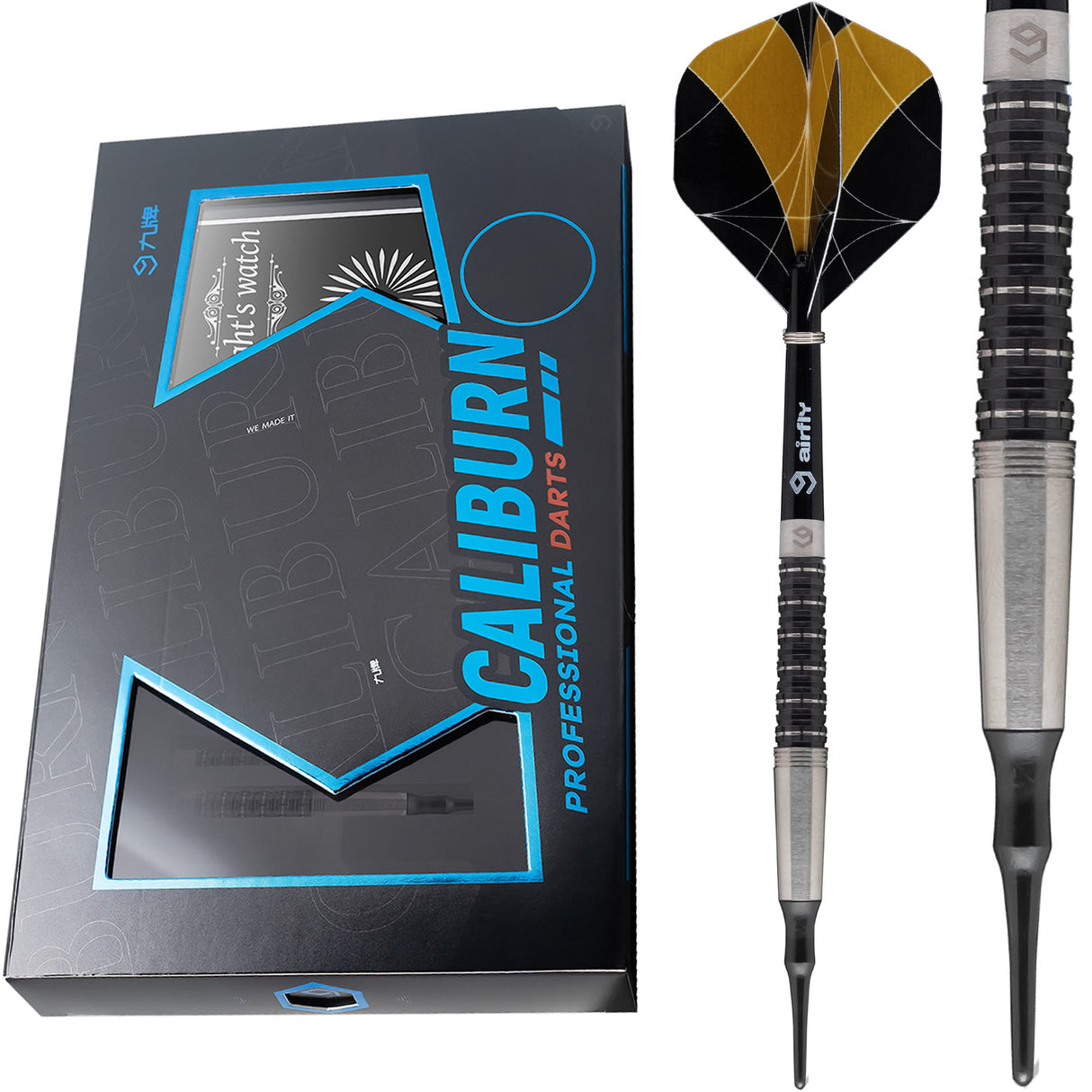 *Caliburn Nights Watch Darts - Soft Tip - 95% - N2 - Black