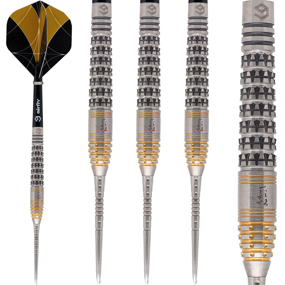 Caliburn Player Darts - Steel Tip - 90% - Silver & Gold - Han
