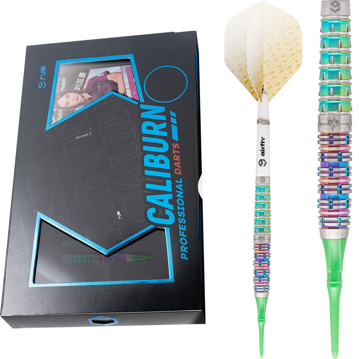 Caliburn Player Darts - Soft Tip - 95% - Rainbow Coating - Raine