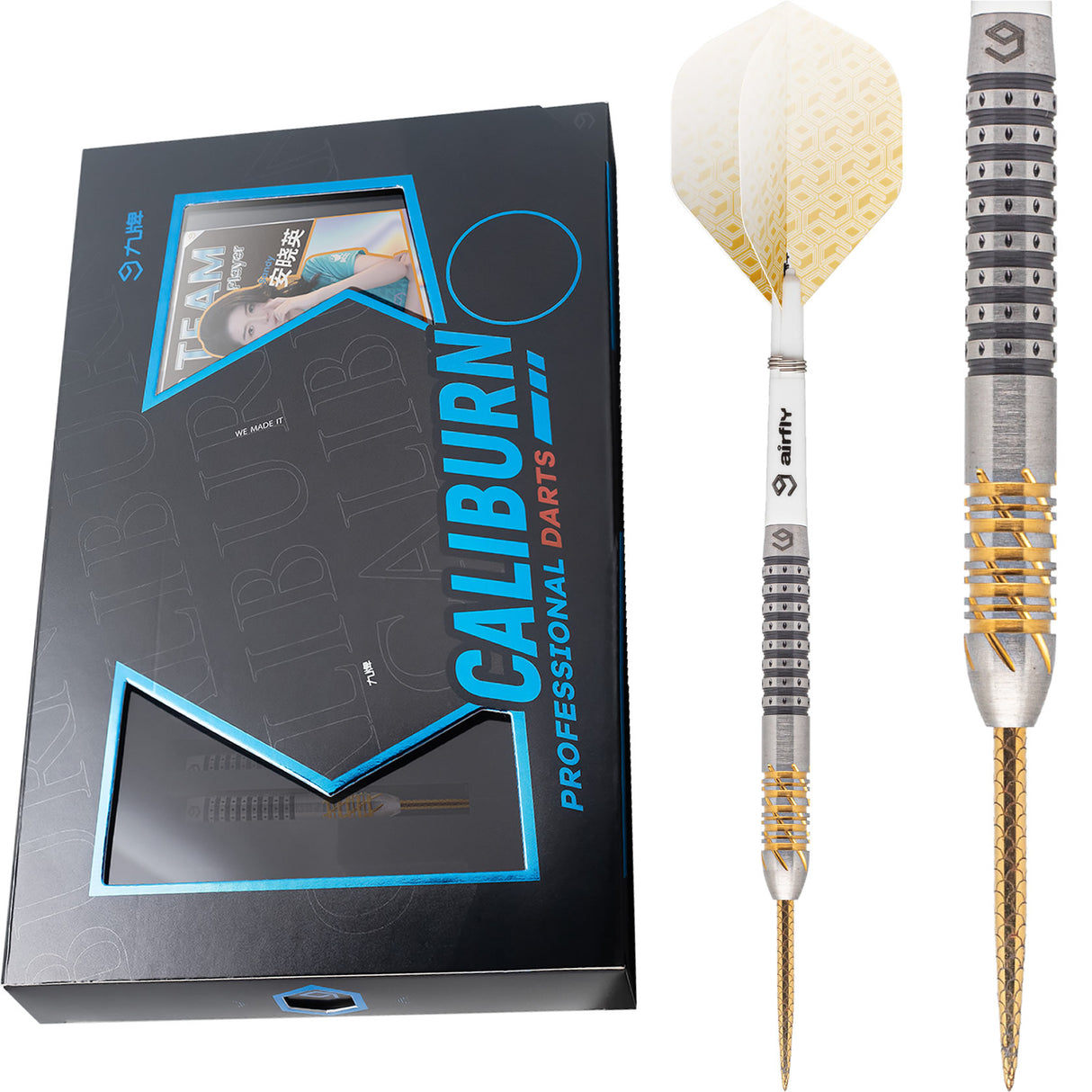 *Caliburn Player Darts - Steel Tip - 95% - Black & Gold - Sandy II
