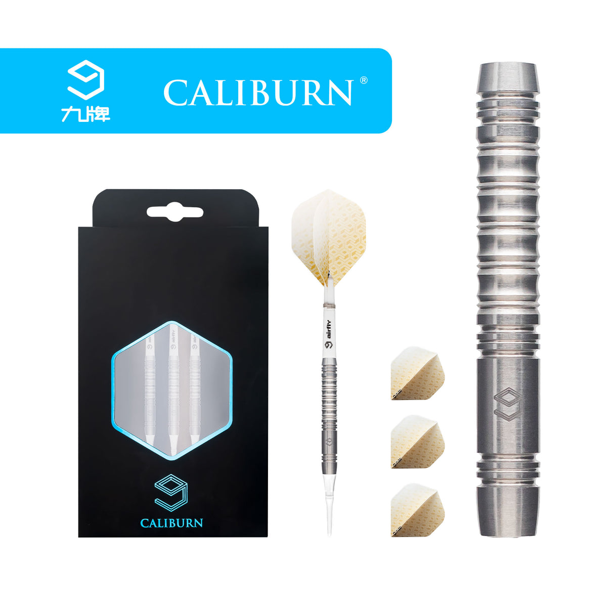 Caliburn Wolf Pack Darts - Soft Tip - 90% - W1 - Natural