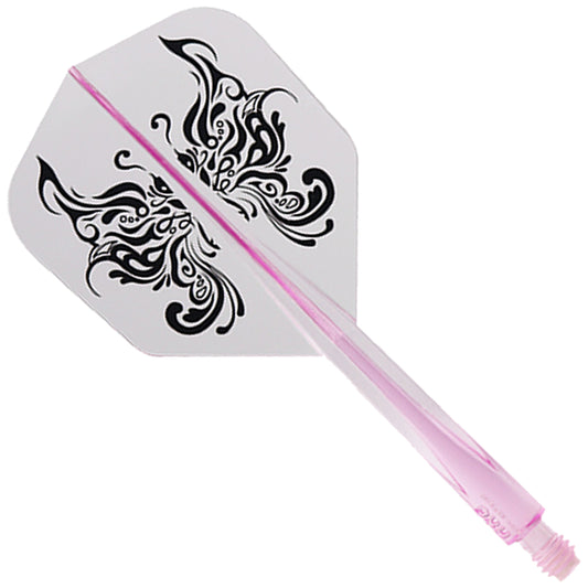 Condor AXE Dart Flights - Tribal Butterfly - Small - Clear Pink