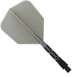 Cuesoul Rost T19 Integrated Dart Shaft and Flights - Big Wing - Black with Grey Flight