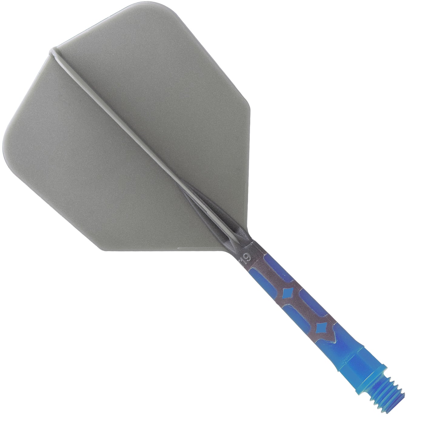 *Cuesoul Rost T19 Integrated Dart Shaft and Flights - Big Wing - Sky Blue with Grey Flight