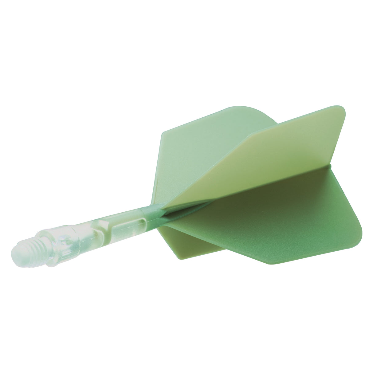 Cuesoul Rost T19 Integrated Dart Shaft and Flights - Big Wing - Clear with Green Flight