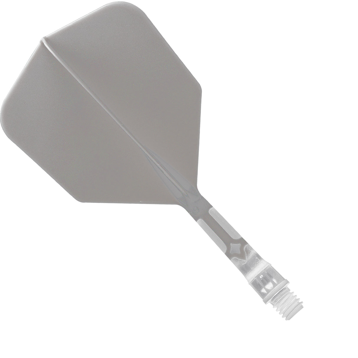 Cuesoul Rost T19 Integrated Dart Shaft and Flights - Big Wing - Clear with Grey Flight