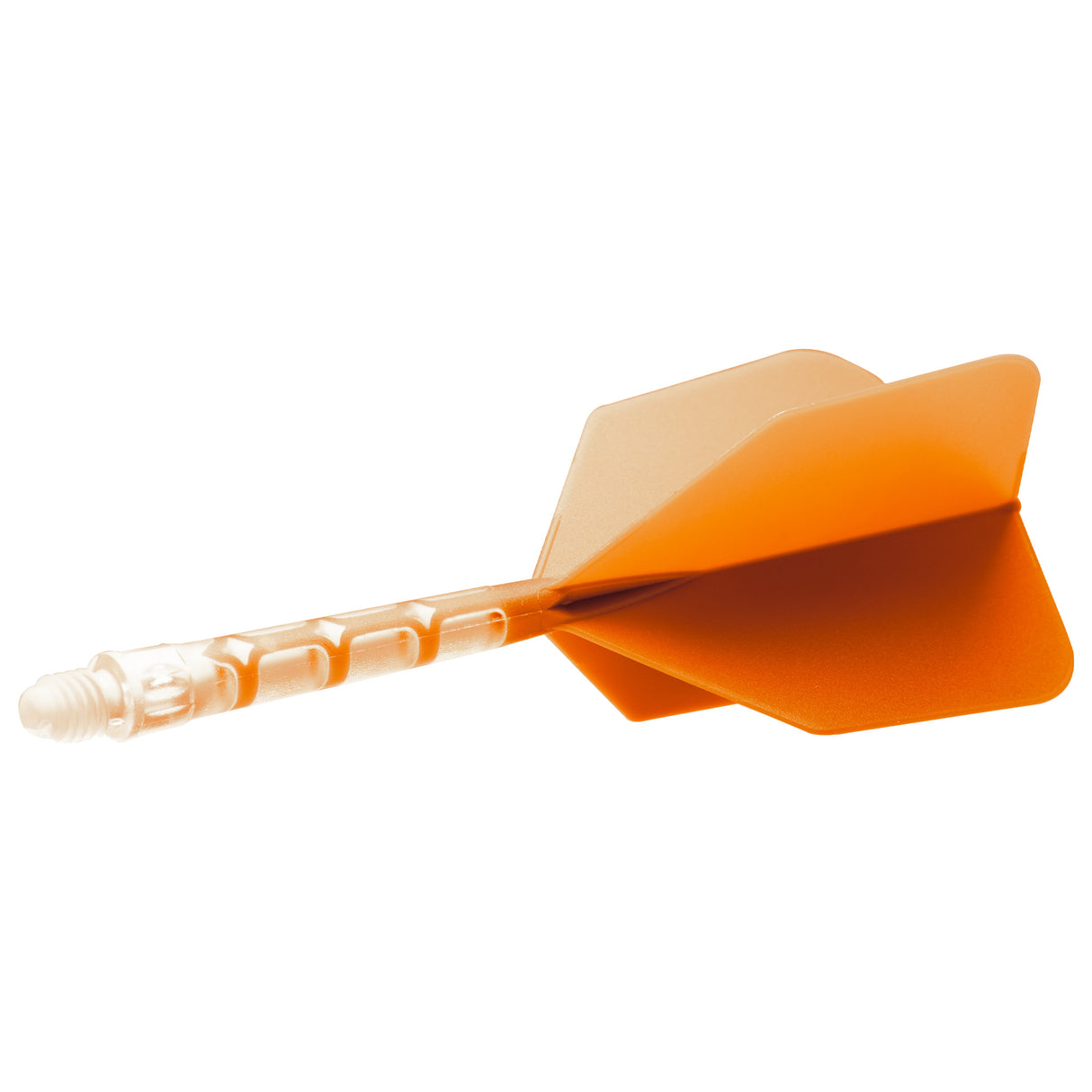 *Cuesoul Rost T19 Integrated Dart Shaft and Flights - Big Wing - Clear with Orange Flight