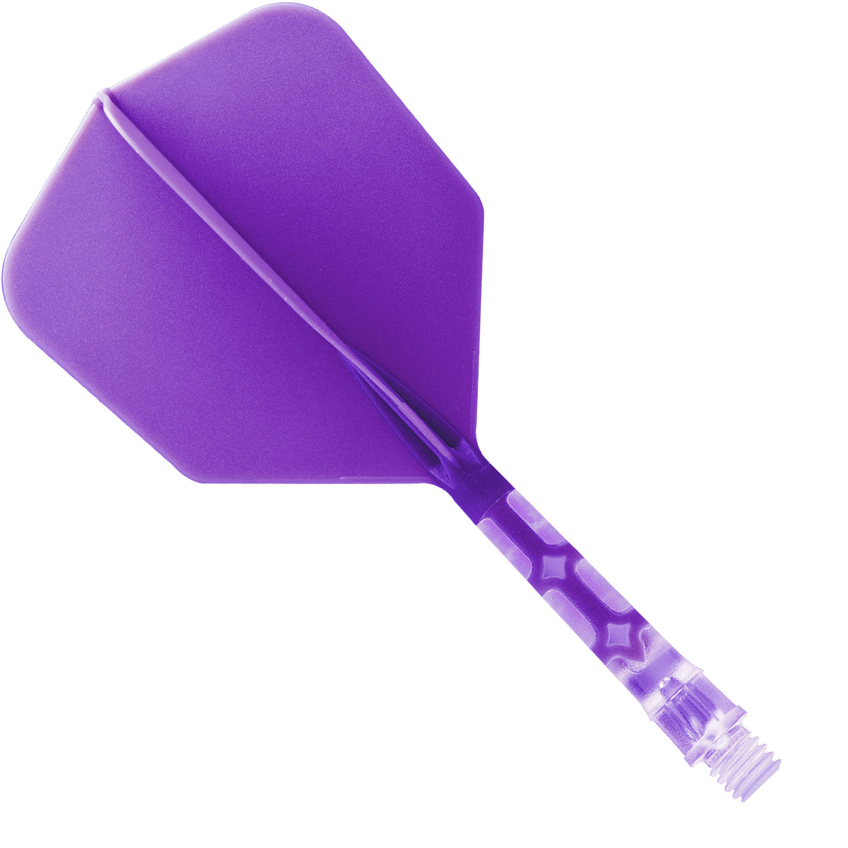 Cuesoul Rost T19 Integrated Dart Shaft and Flights - Big Wing - Clear with Purple Flight