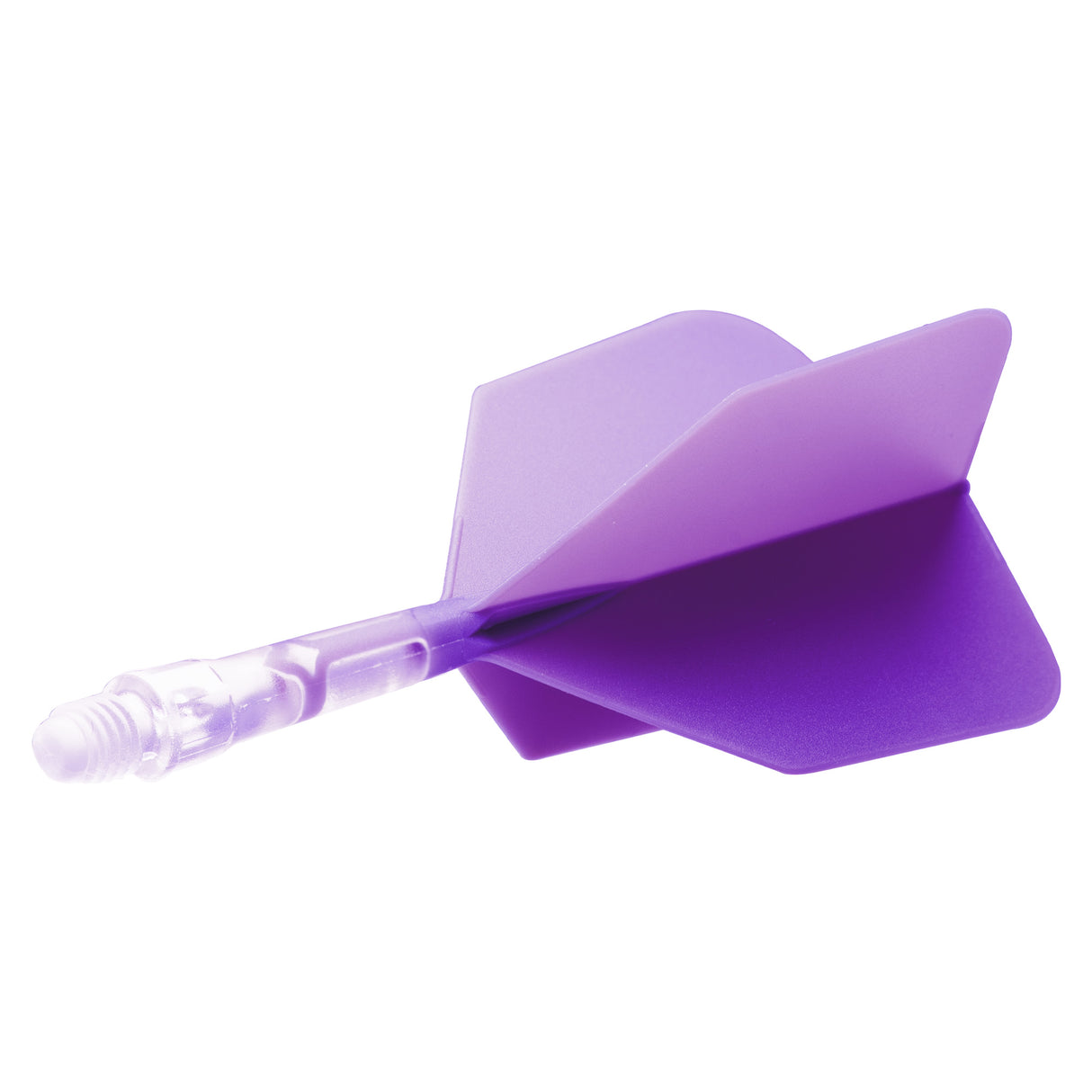 Cuesoul Rost T19 Integrated Dart Shaft and Flights - Big Wing - Clear with Purple Flight