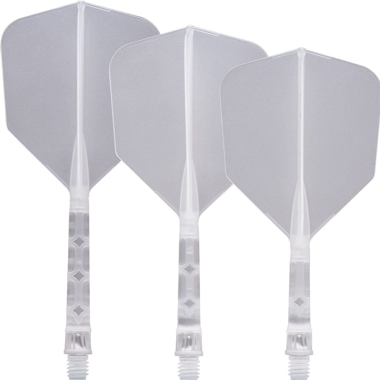 Cuesoul Rost T19 Integrated Dart Shaft and Flights - Big Wing - Clear with Clear Flight