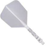 Cuesoul Rost T19 Integrated Dart Shaft and Flights - Big Wing - Clear with Clear Flight