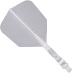 Cuesoul Rost T19 Integrated Dart Shaft and Flights - Big Wing - Clear with Clear Flight