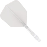 *Cuesoul Rost T19 Integrated Dart Shaft and Flights - Big Wing - Clear with White Flight