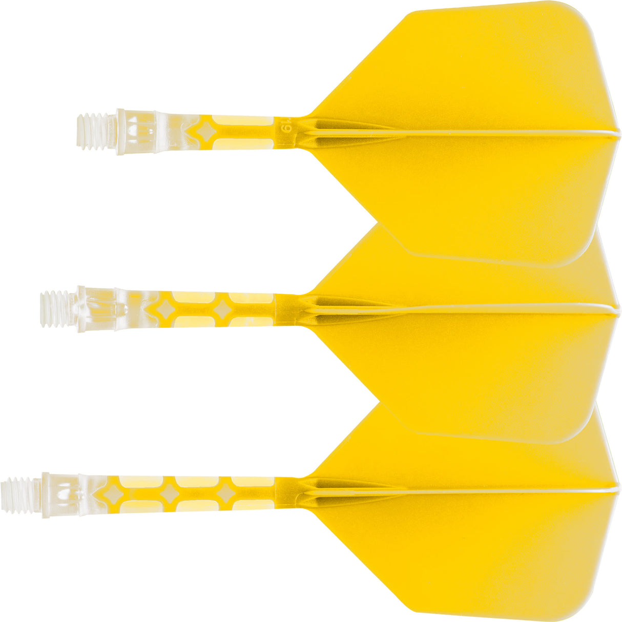 Cuesoul Rost T19 Integrated Dart Shaft and Flights - Big Wing - Clear with Yellow Flight