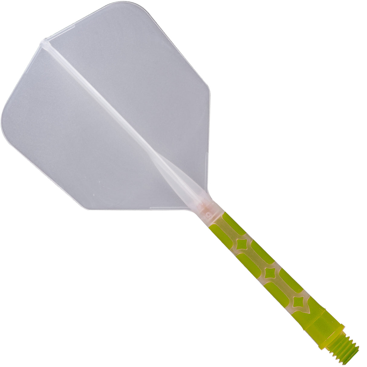 Cuesoul Rost T19 Integrated Dart Shaft and Flights - Big Wing - Lime Green with Clear Flight