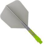 Cuesoul Rost T19 Integrated Dart Shaft and Flights - Big Wing - Lime Green with Grey Flight