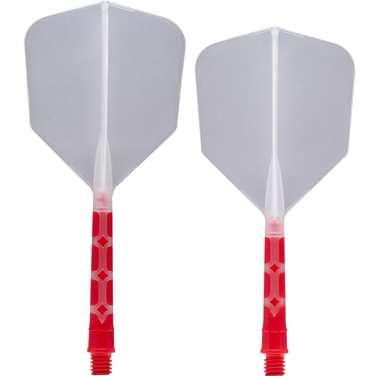 *Cuesoul Rost T19 Integrated Dart Shaft and Flights - Big Wing - Red with Clear Flight
