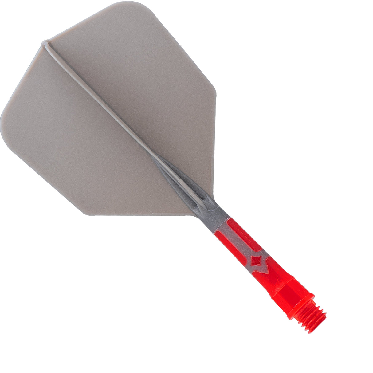 Cuesoul Rost T19 Integrated Dart Shaft and Flights - Big Wing - Red with Grey Flight