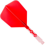 Cuesoul Rost T19 Integrated Dart Shaft and Flights - Big Wing - White with Red Flight