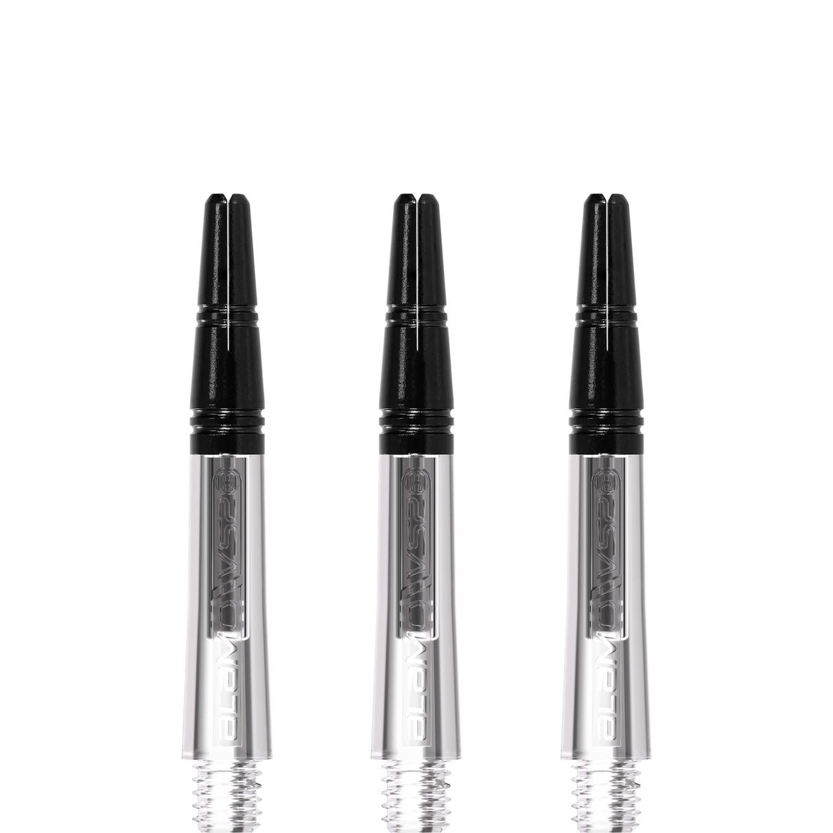 Harrows Alamo VS2 Dart Shafts - Polycarbonate - Black Aluminium Top - Clear