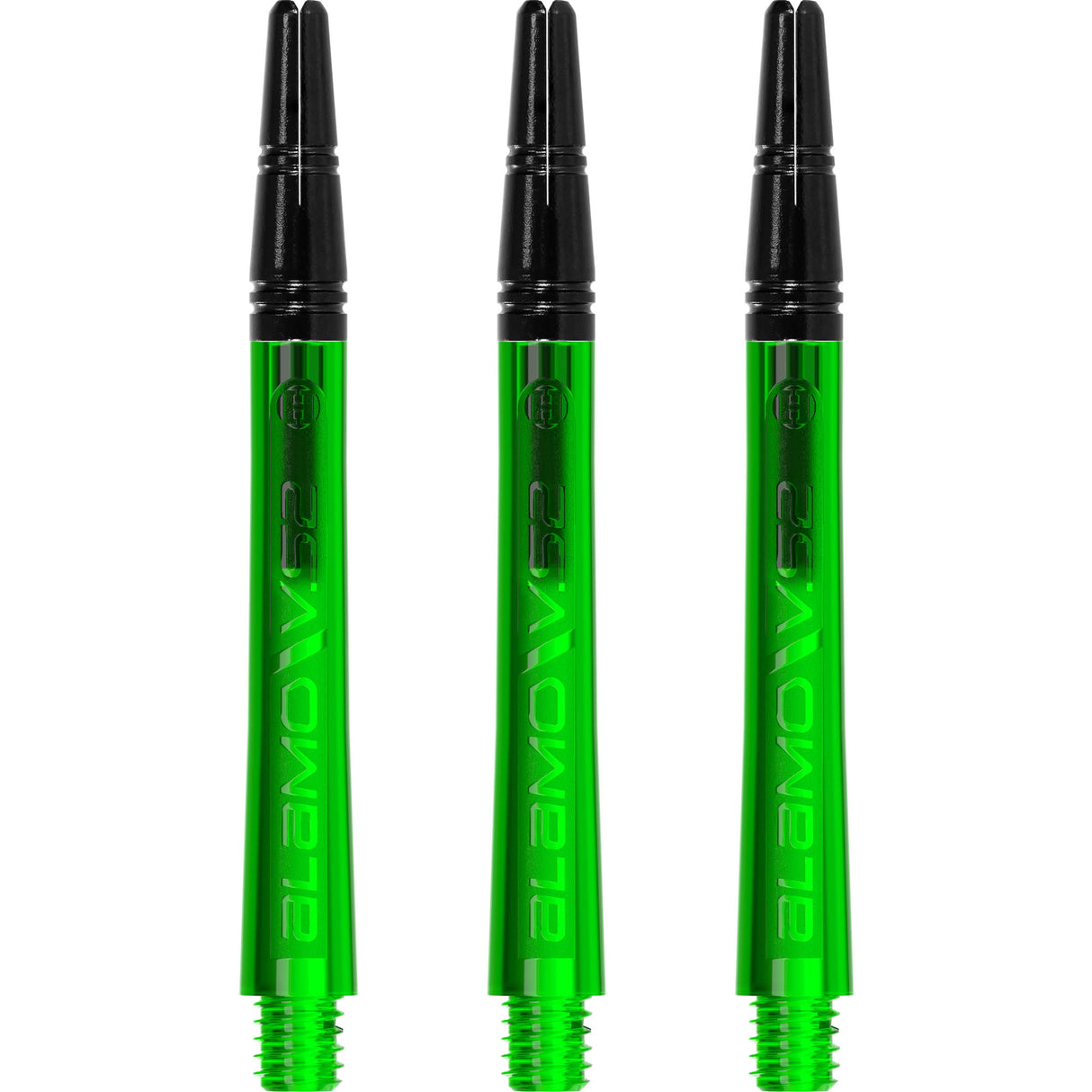 Harrows Alamo VS2 Dart Shafts - Polycarbonate - Black Aluminium Top - Green
