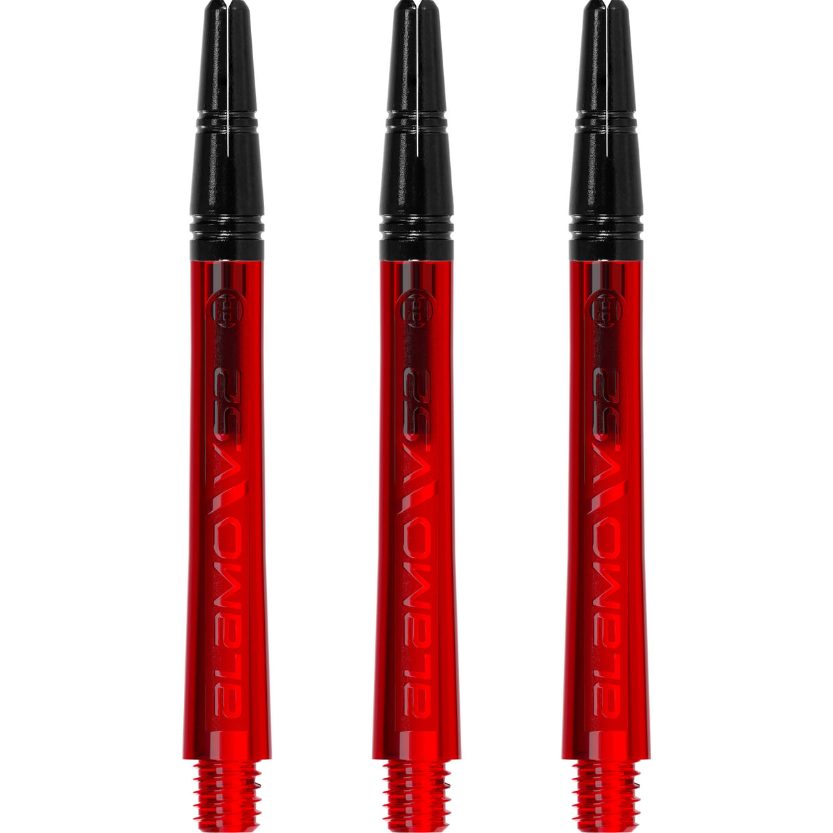 Harrows Alamo VS2 Dart Shafts - Polycarbonate - Black Aluminium Top - Red