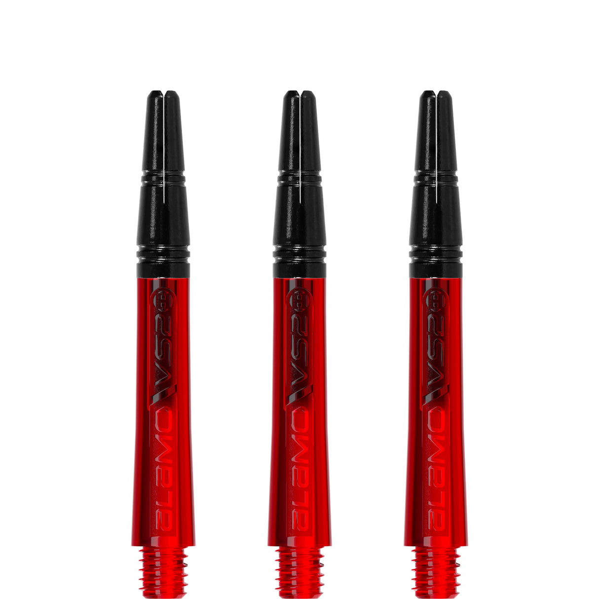 Harrows Alamo VS2 Dart Shafts - Polycarbonate - Black Aluminium Top - Red