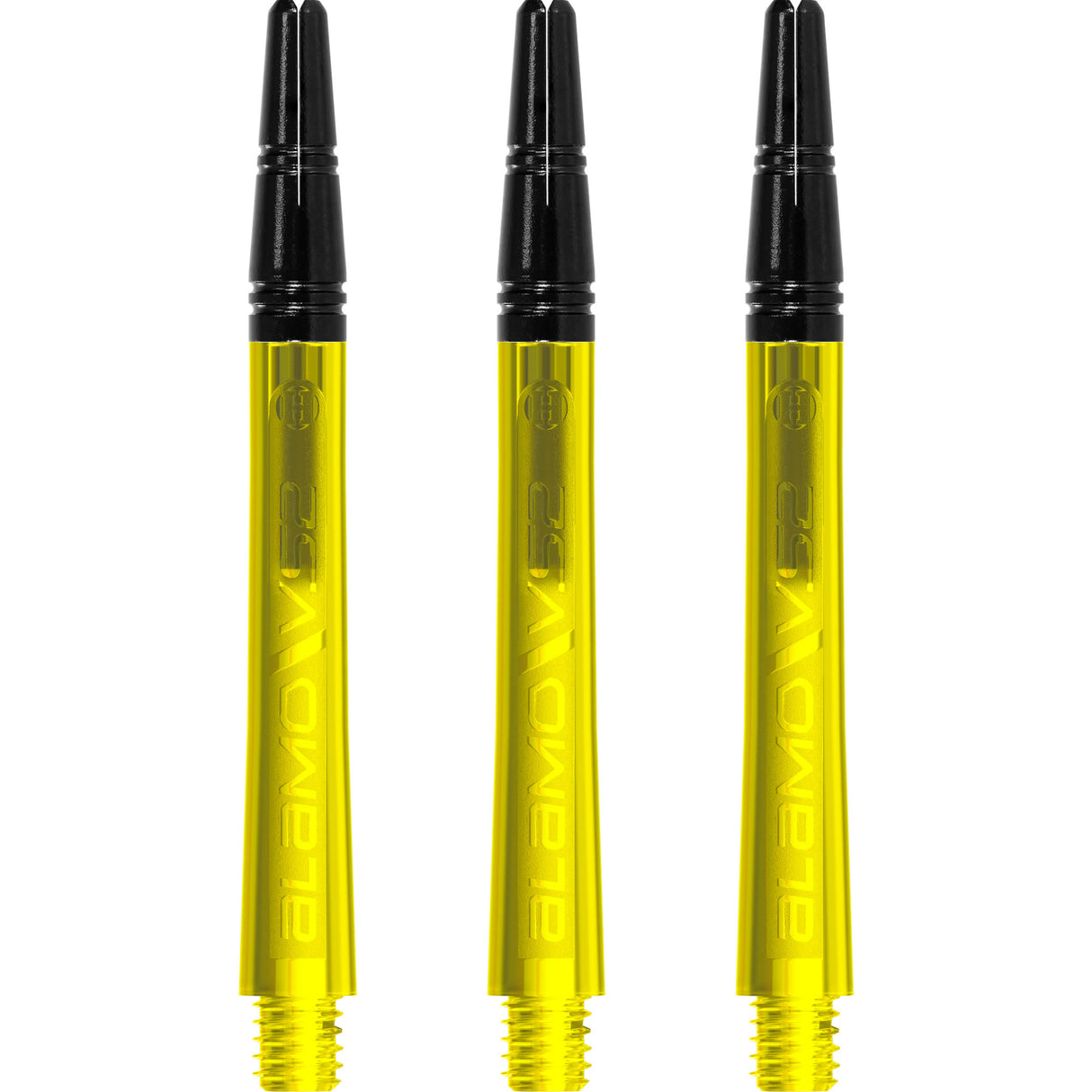 Harrows Alamo VS2 Dart Shafts - Polycarbonate - Black Aluminium Top - Yellow
