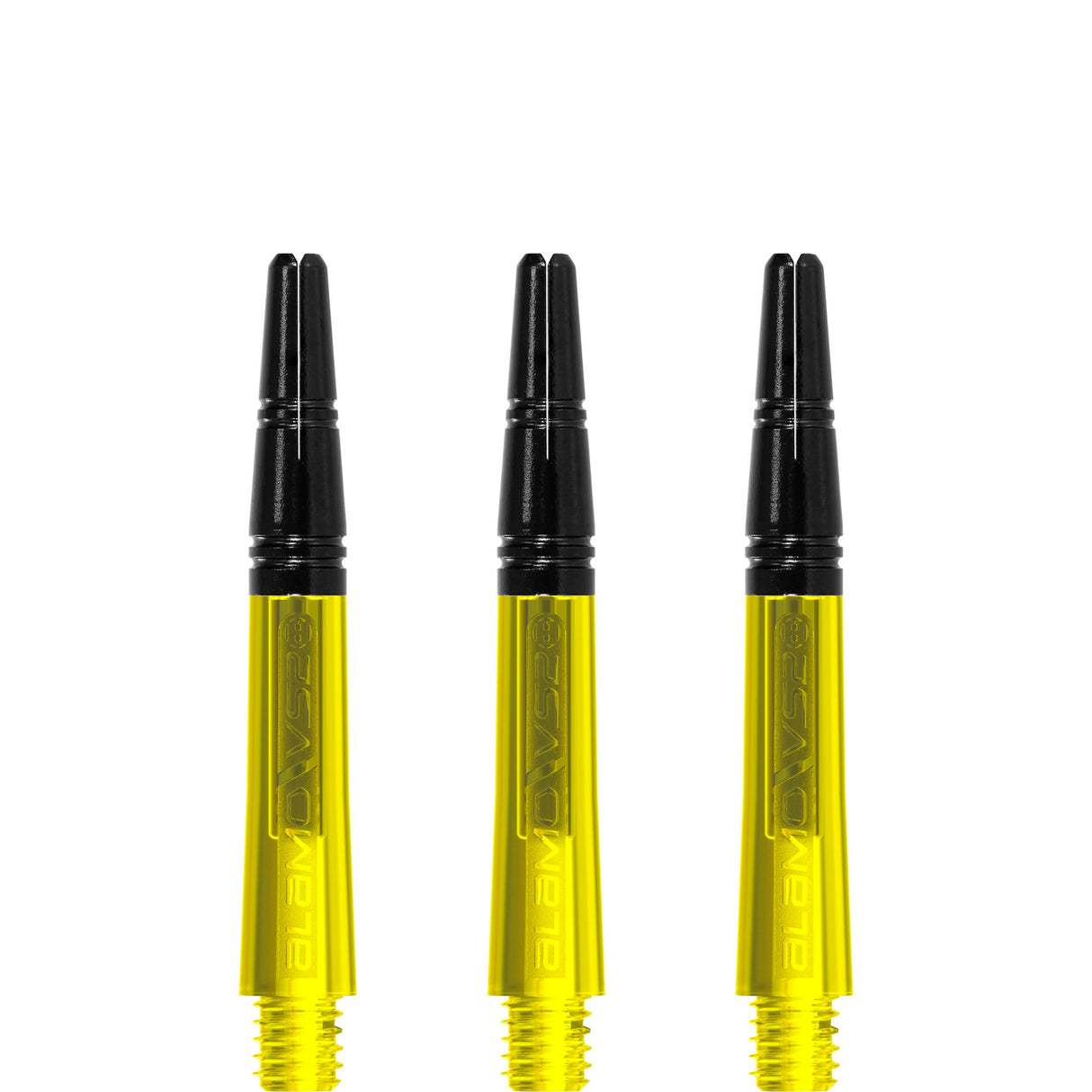 Harrows Alamo VS2 Dart Shafts - Polycarbonate - Black Aluminium Top - Yellow