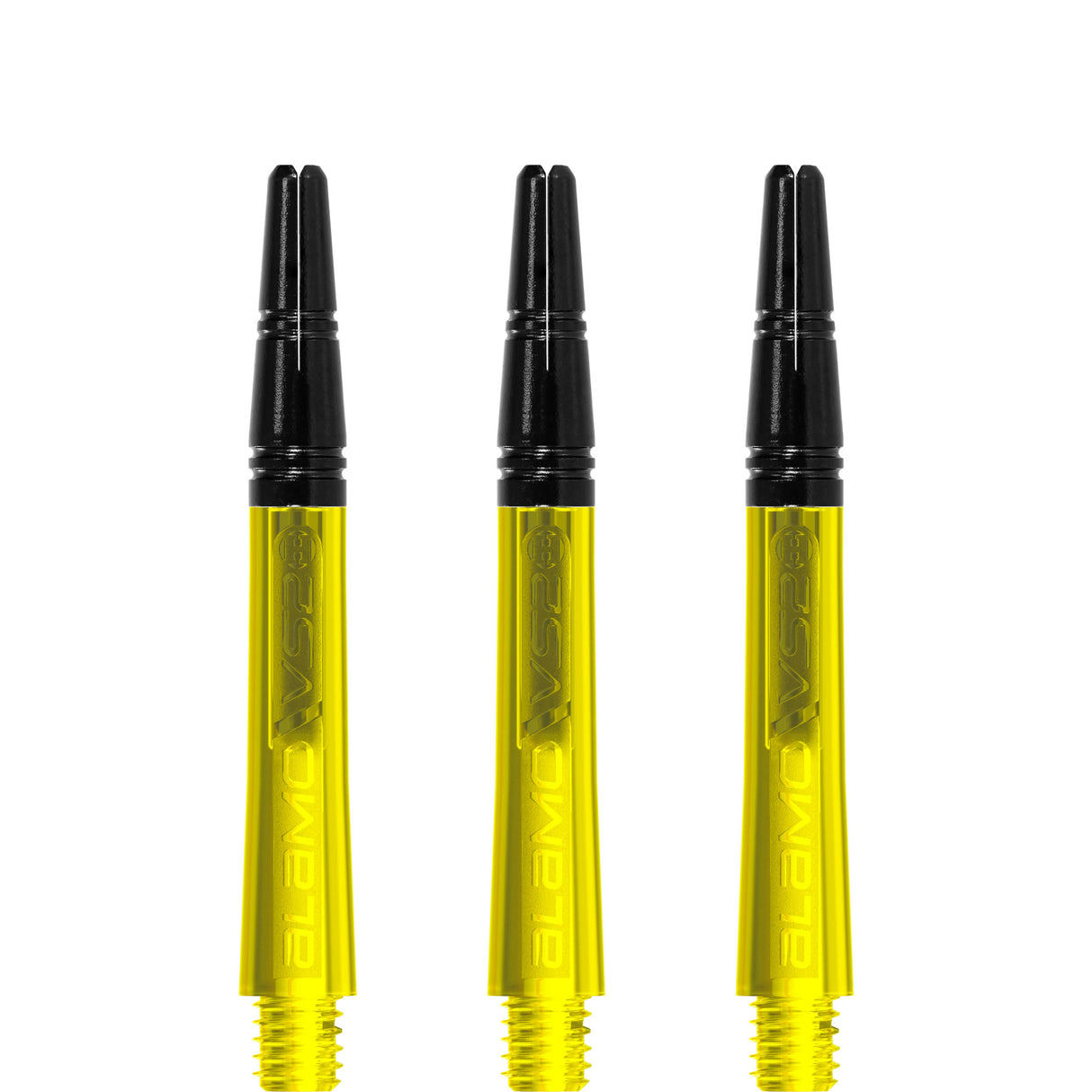Harrows Alamo VS2 Dart Shafts - Polycarbonate - Black Aluminium Top - Yellow